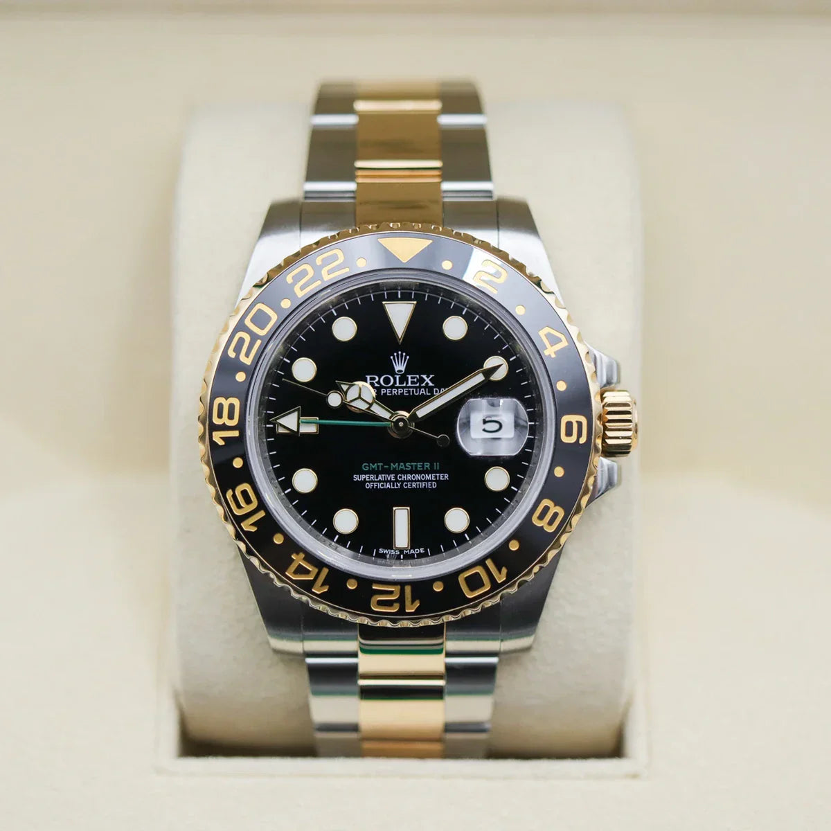GMT-MASTER II ACIER  OR AUTOMATIQUE MONTRE POUR HOMMES
