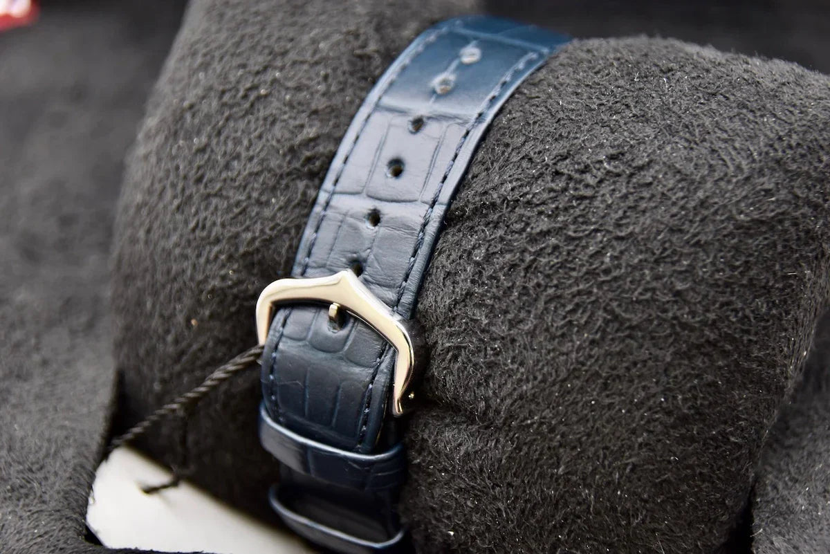Montre Cartier Dumont Bracelet Cuir Bleu