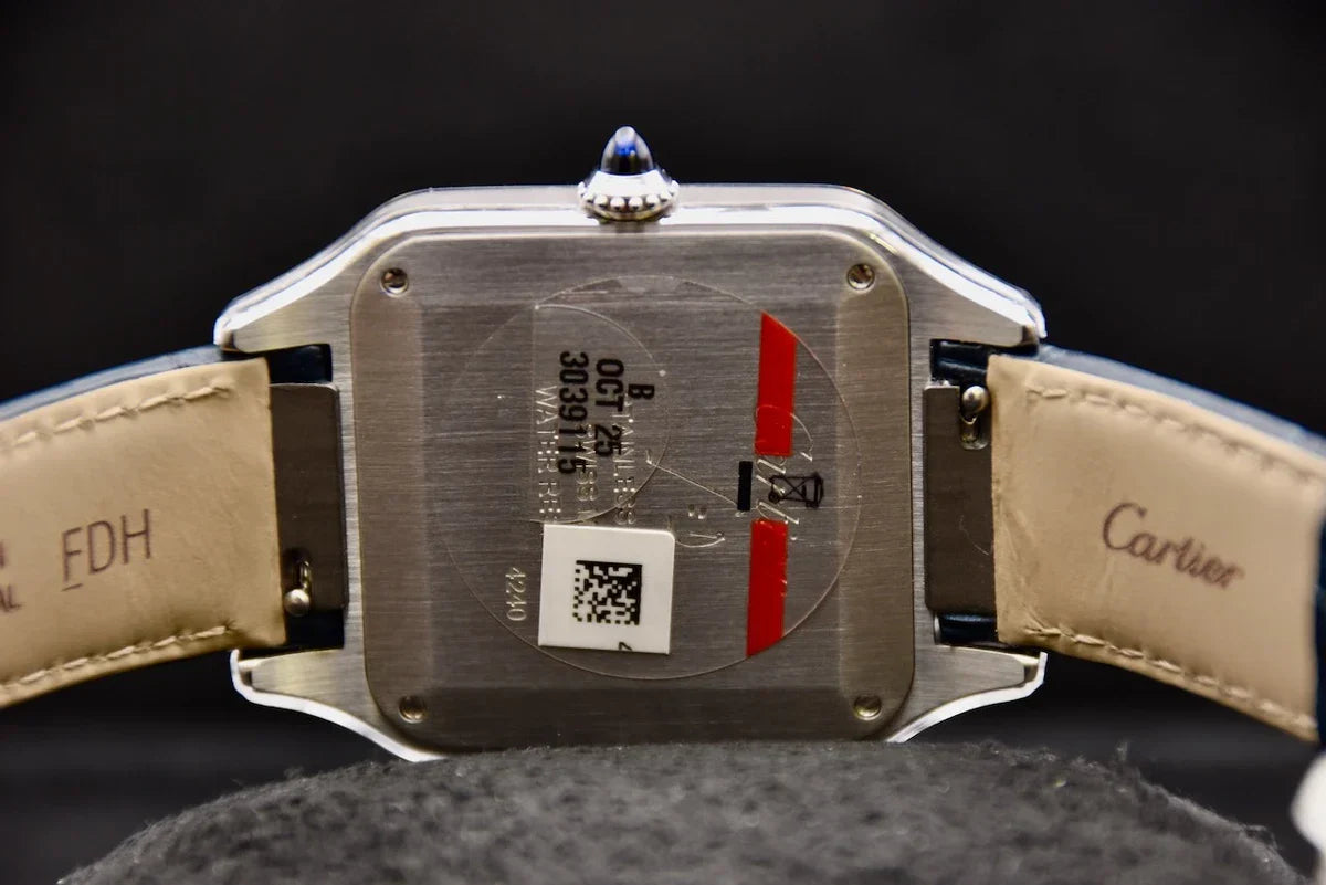 Montre Cartier Dumont Bracelet Cuir Bleu